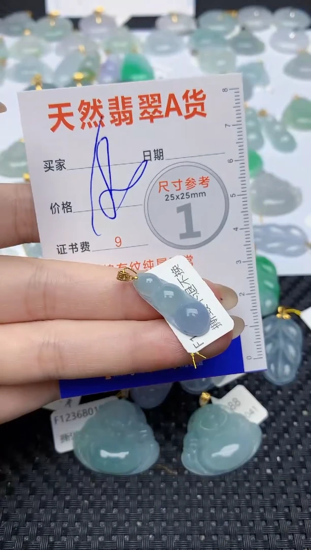 【闪购商品】翡翠颈饰18K金镶嵌200   天然翡翠A货