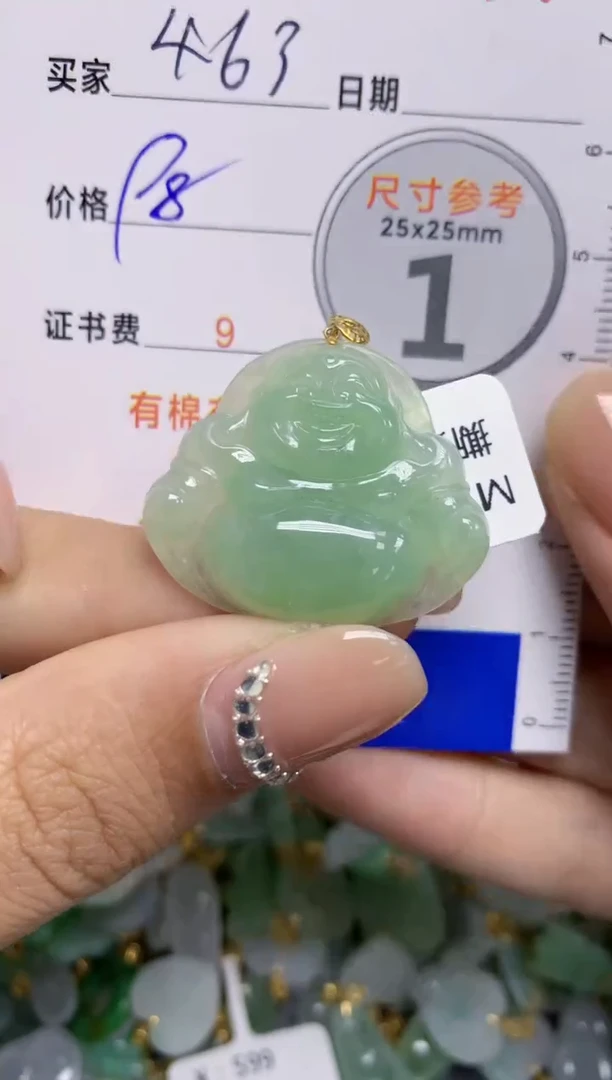 【闪购商品】翡翠颈饰18K金镶嵌 天然A货翡翠