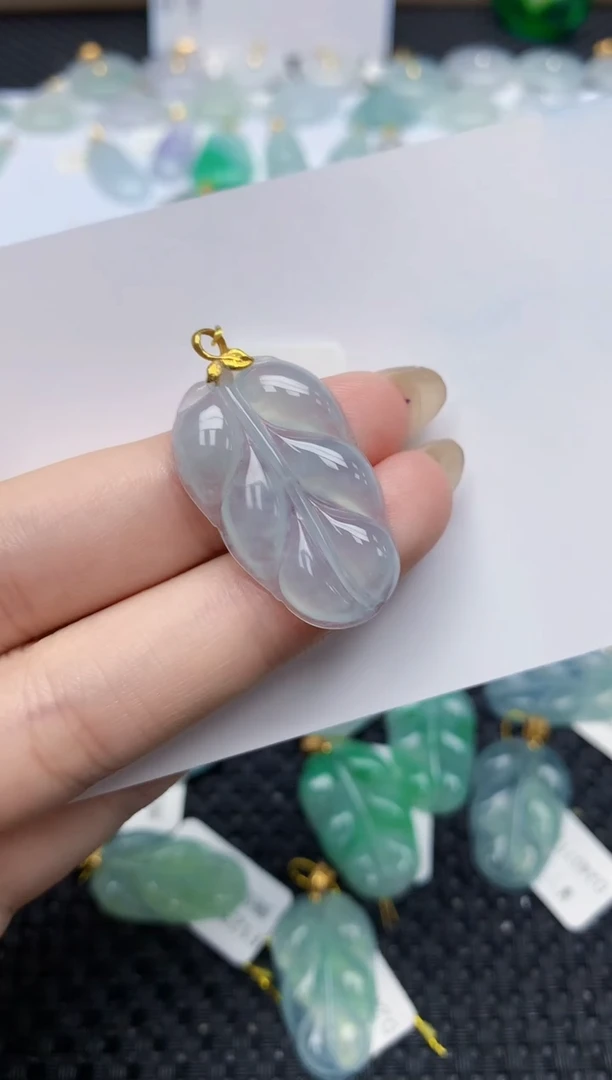 【闪购商品】翡翠颈饰18K金镶嵌430   天然翡翠A货