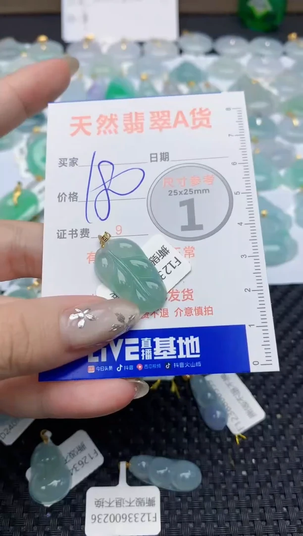 【闪购商品】翡翠颈饰18K金镶嵌283   天然翡翠A货