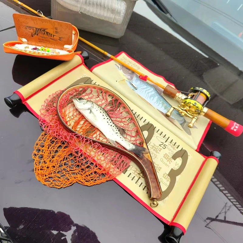 威威龙奉旨钓鱼量鱼尺防水卷轴溪流微物拍照