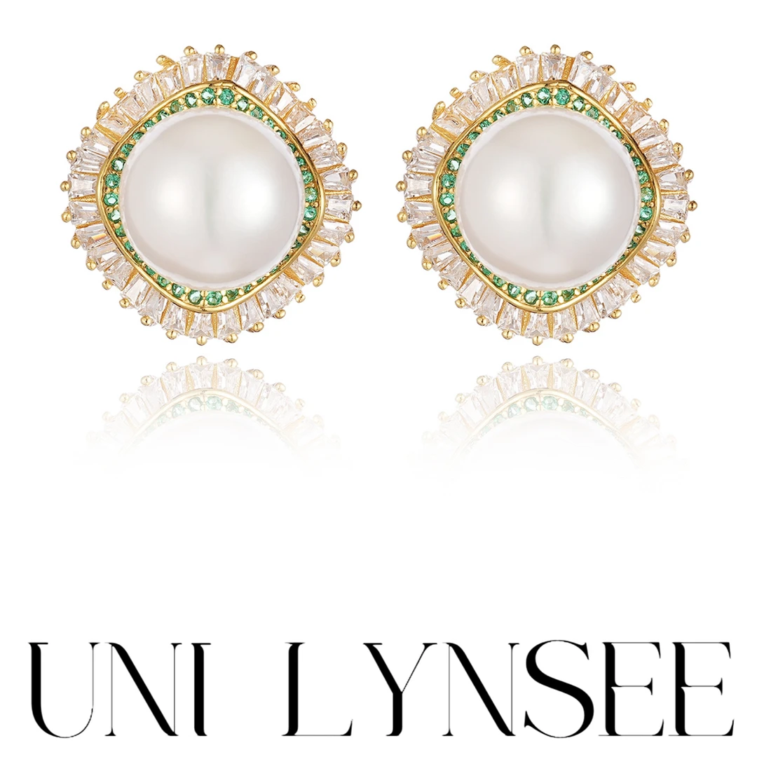 凌溪珠宝｜复古爆闪珍珠耳钉诸暨天然珍珠春夏百搭款秋冬法式时尚