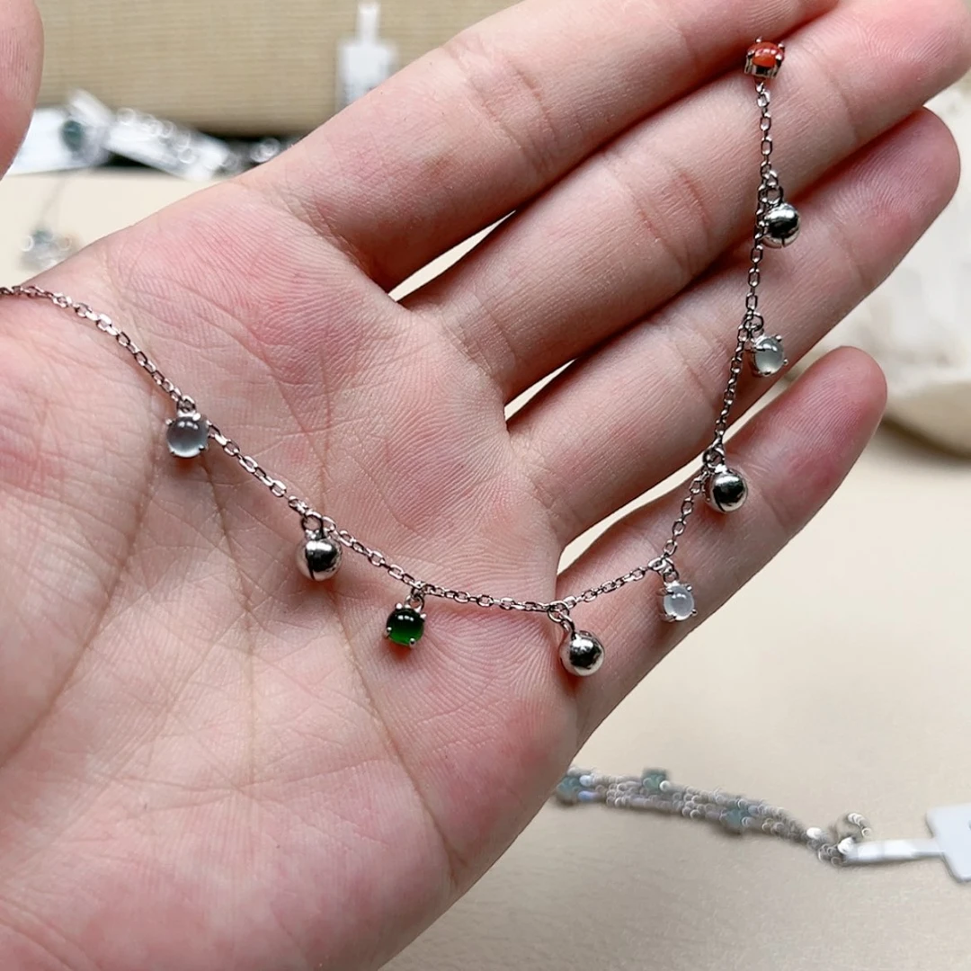 【闪购商品】翡翠手链银S925镶嵌K****?