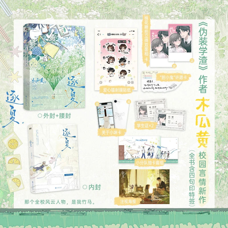 官方正版】逐夏1+2木瓜黄青春校园新作这题超纲了伪装学渣实体书