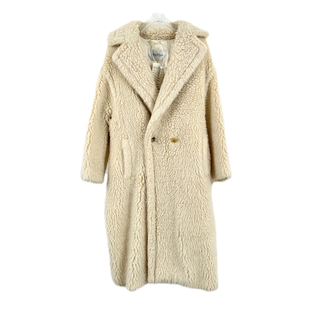 99新 00022 MaxMara 泰迪熊羊毛中长款大衣  S码