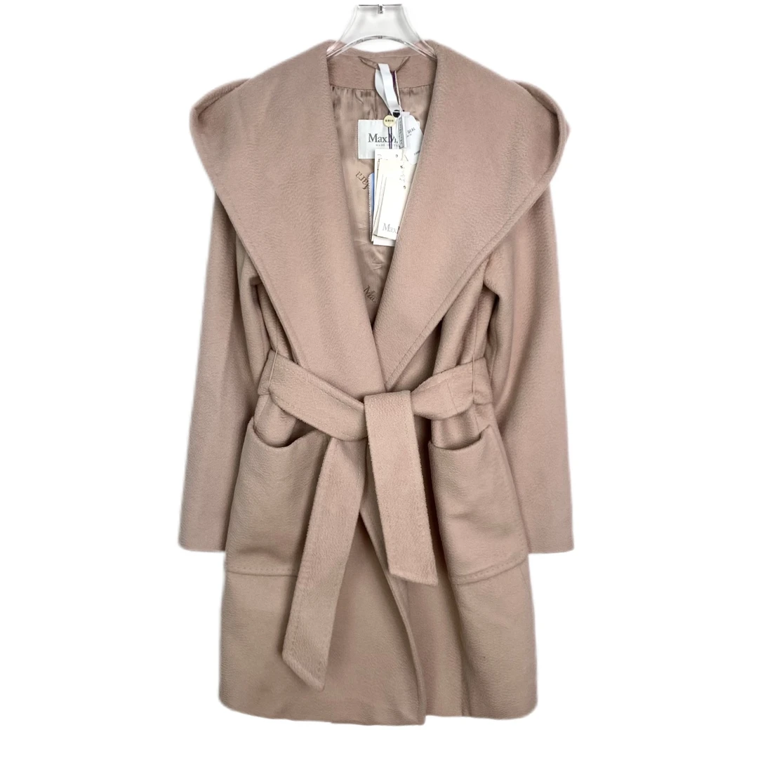 全新带吊牌 008579 Maxmara 连帽腰带款呢子大衣外套  42码