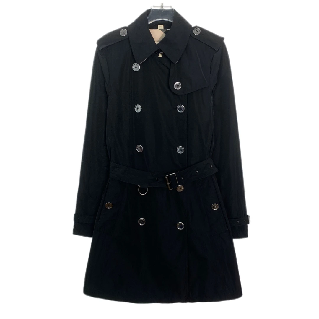 95新 008744 Burberry 博柏利 翻领双排扣腰带款风衣外套 38码