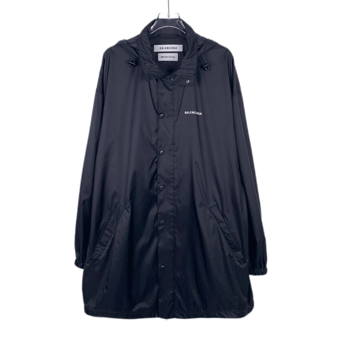 全新 015076 Balenciaga 巴黎世家  logo字母印花连帽外套 均码