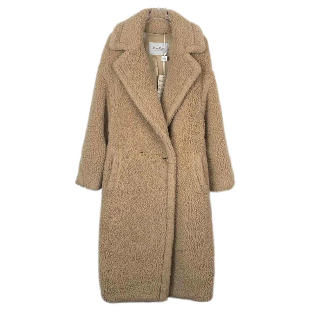 带尘袋 X9052 Maxmara 棕色骆驼绒泰迪骆驼绒大衣外套 M码
