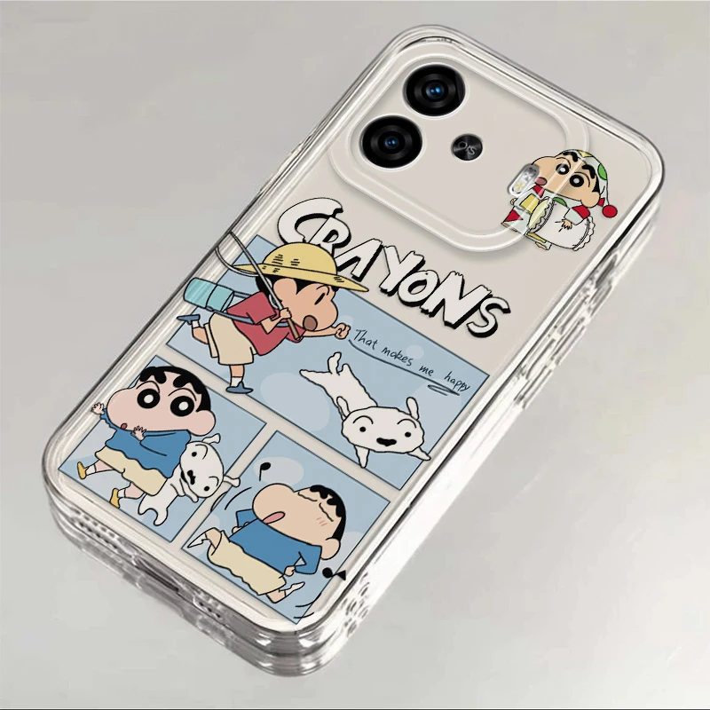 vivoIQOOZ9Turbo适用手机壳蜡笔小新秋游卡通透明全包软硅胶防摔