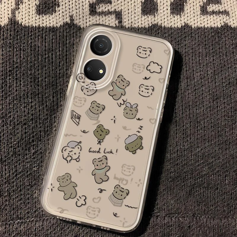 荣耀畅玩30plus卡通满屏小动物手机壳透明全包防摔保护套可爱女款