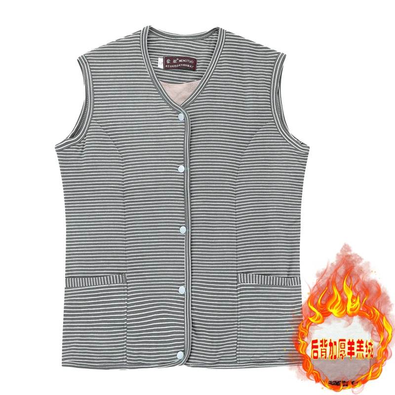 中老年女装驼绒棉加厚保暖背心百搭坎肩妈妈装马甲马夹宽松外穿冬