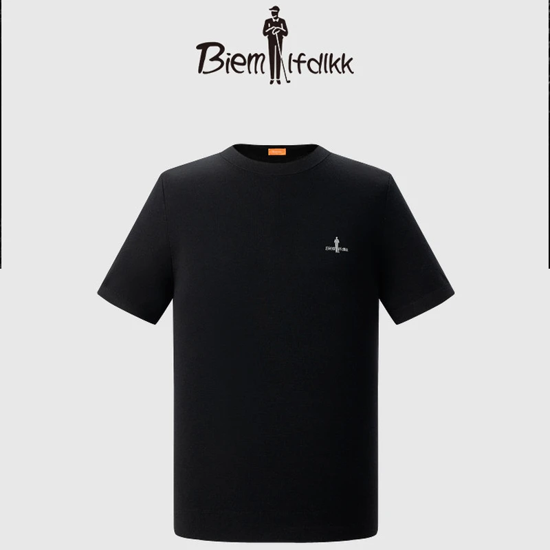 【18针澳洲羊毛】比音勒芬2024秋季新款男休闲圆领短袖毛衫针织衫