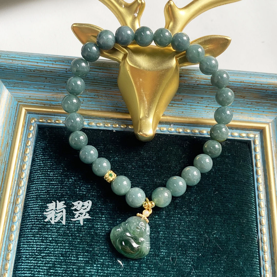 翡翠手链 XK189 多样性发颜色微差 发货件数一