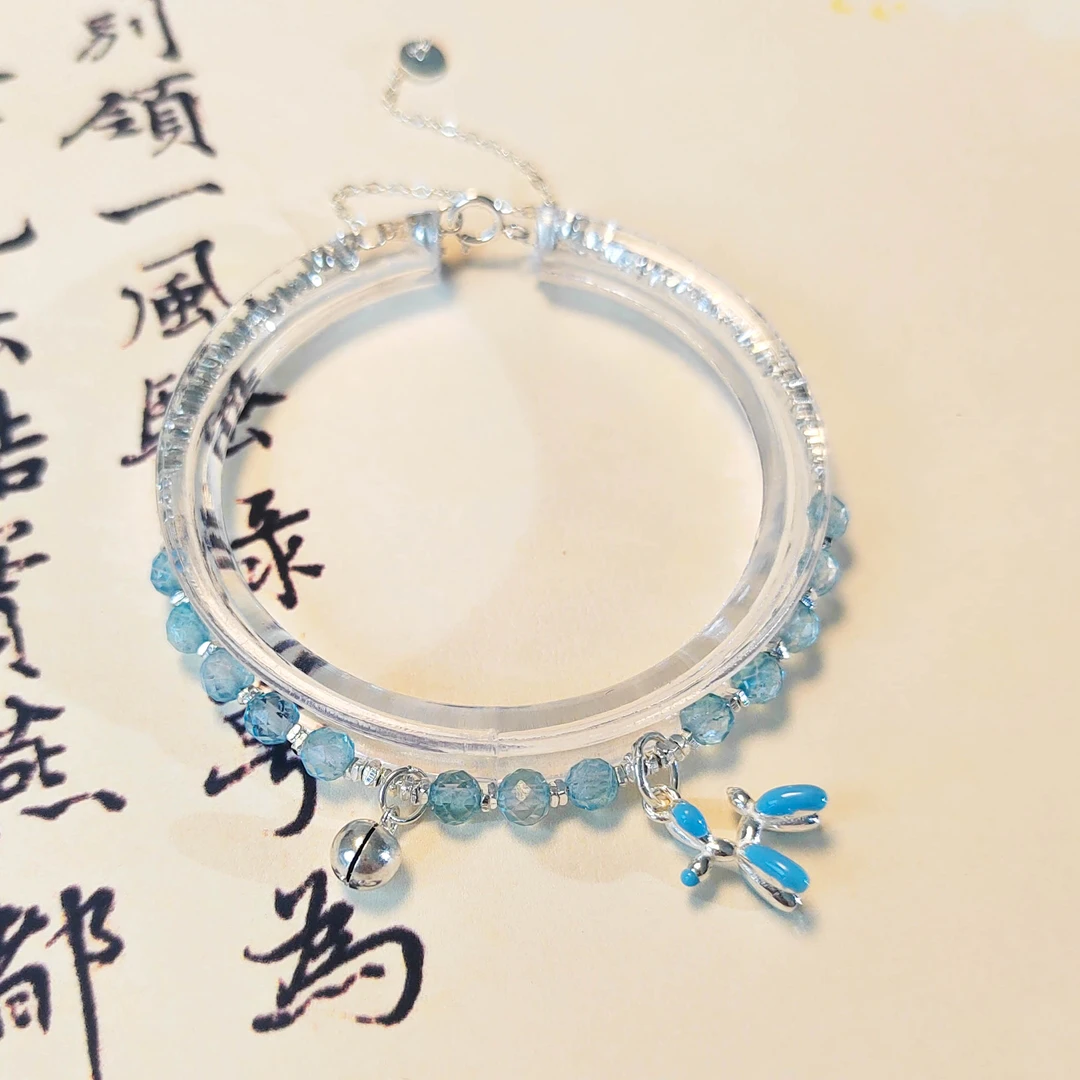 托帕石小狗手链 Q57 多样性发颜色微差 发货件数一