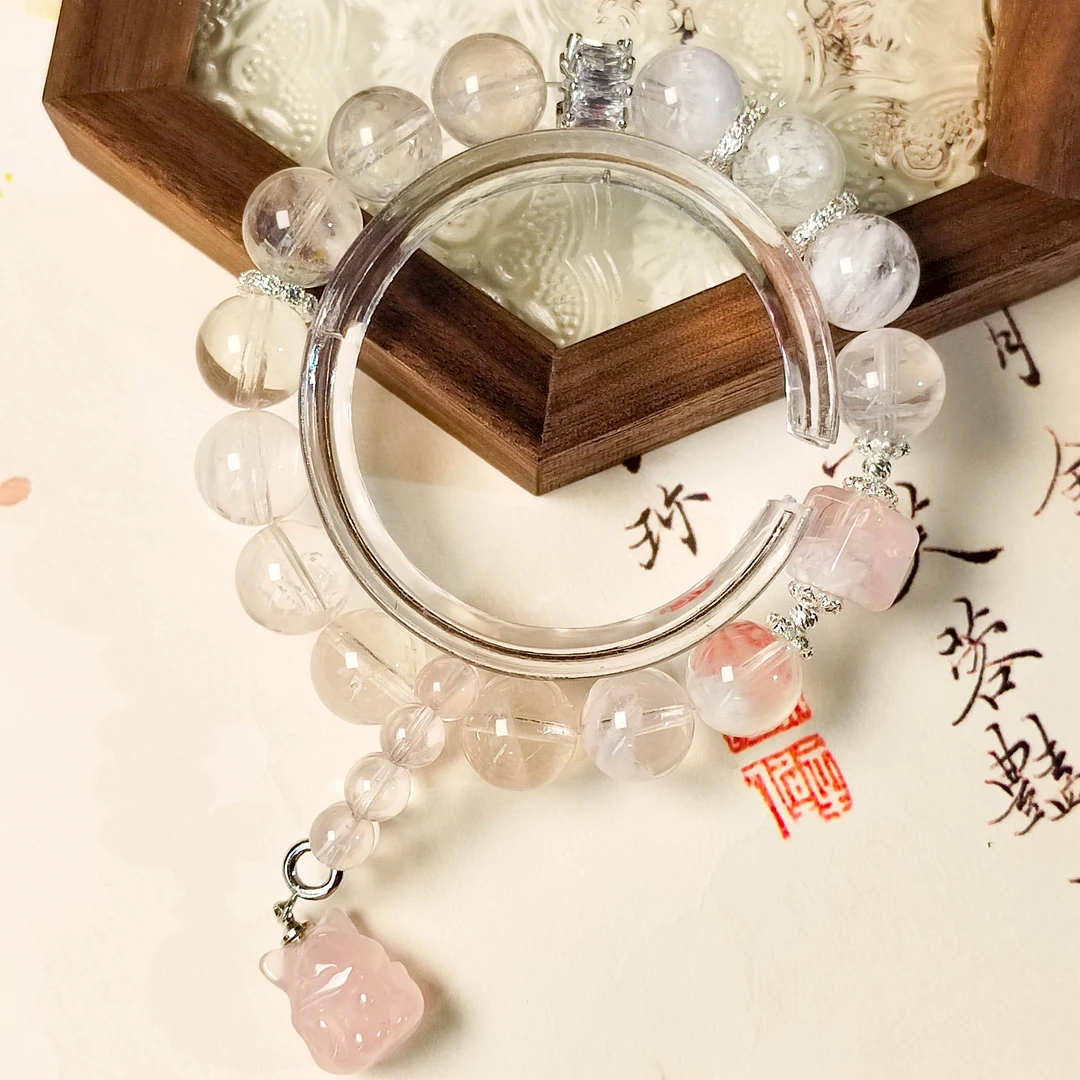 雪花幽灵水晶手链 XL16 多样性发颜色微差 发货件数一