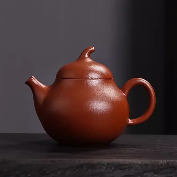 宜兴梨形紫砂壶纯手工球孔茶壶原矿大红袍功夫家用茶具泡茶壶礼盒