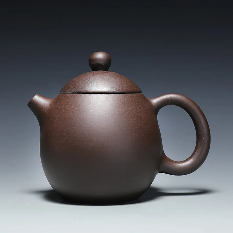 紫泥龙蛋原矿紫砂壶纯手工小茶壶单人壶紫砂家用泡茶壶朱泥西施壶