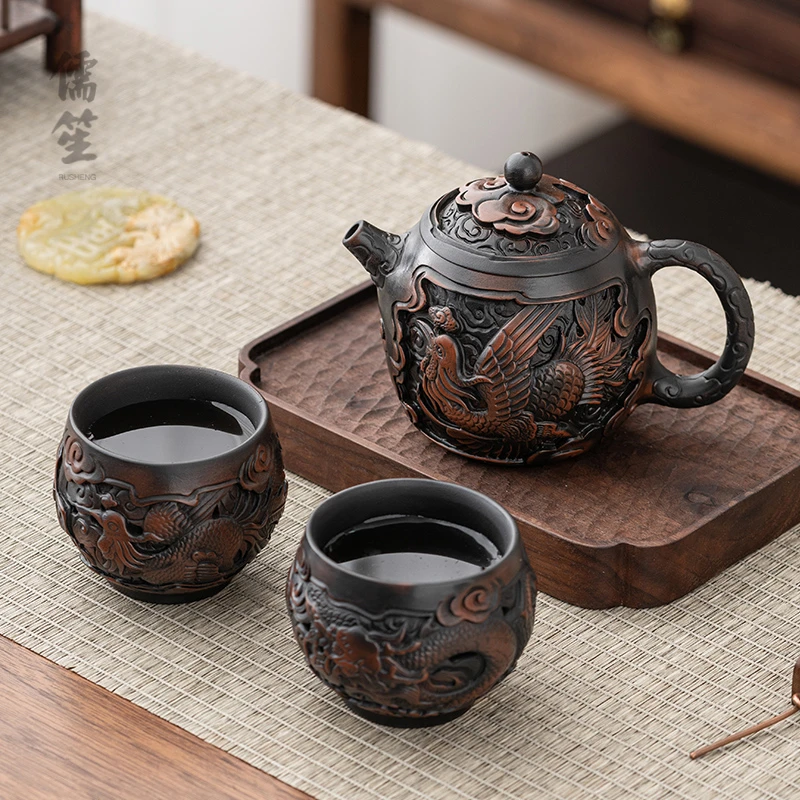紫陶茶杯主人杯茶具单杯陶瓷功夫品茗杯高端茶器家用茶盏杯子茶碗