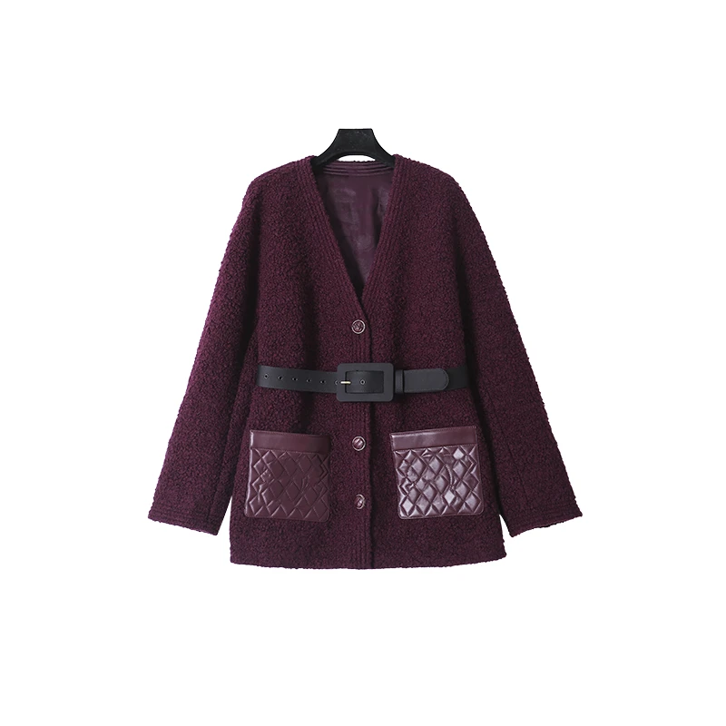 CELLENDIV领颗粒感中长款单排扣外套气质短款冬季小香风 16887