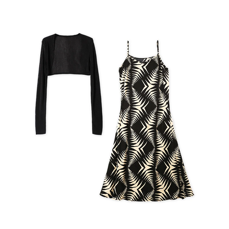 CELLENDI宽松慵懒舒服显瘦时尚吊带碎花春夏超女装连衣裙00526