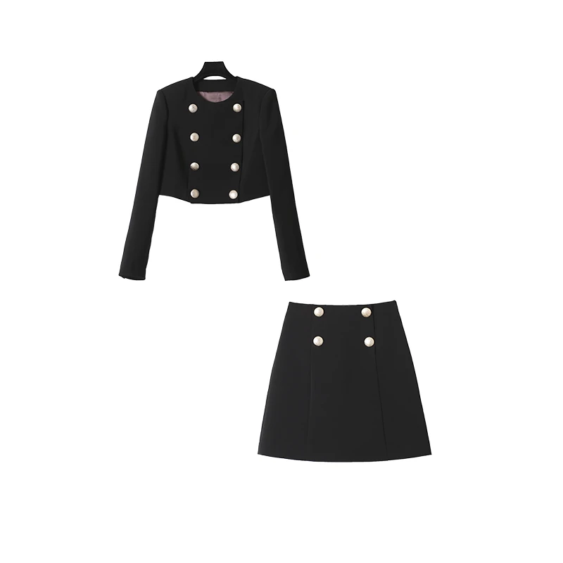 CELLENDI*25【明星同款】小香风优雅名媛半身裙显瘦高腰两件套16556