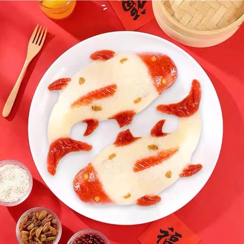 年年有余年年有鱼八宝饭锦鲤鱼形年夜饭菜品年货糯米饭酒席半成品