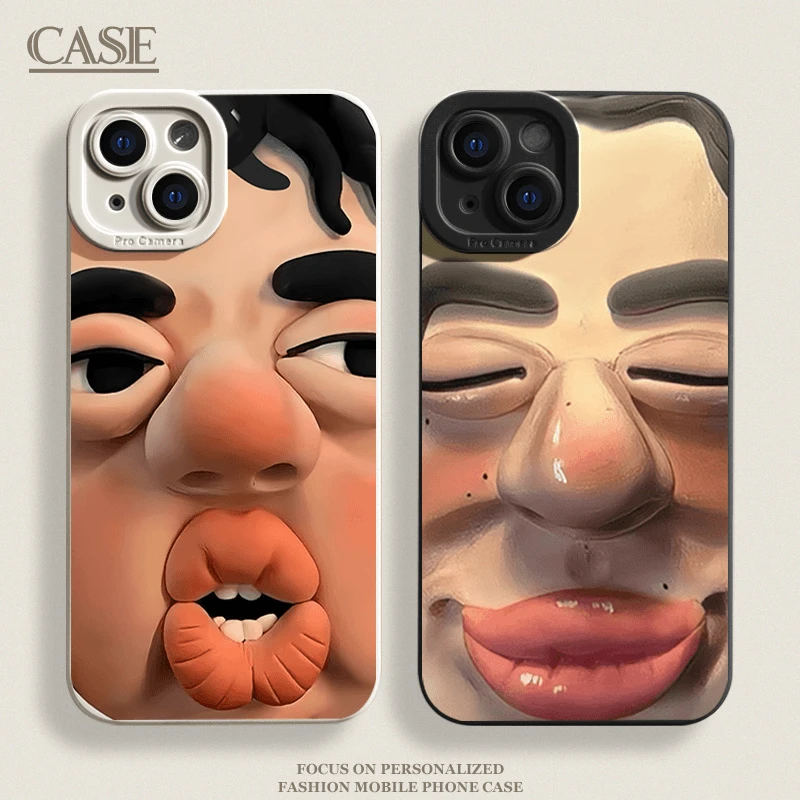 搞怪小丑适用狗苹果15promax手机壳iPhone13趣味xsmax创意ins个性