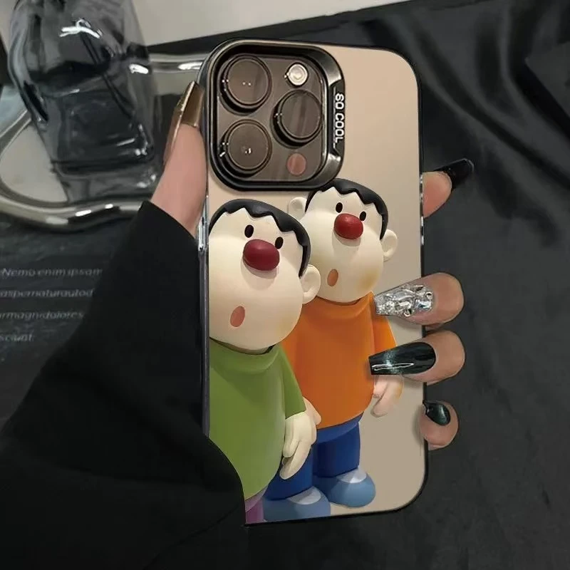 呆萌胖虎适用苹果16/15手机壳iPhone14Promax全包13/12创意个性11