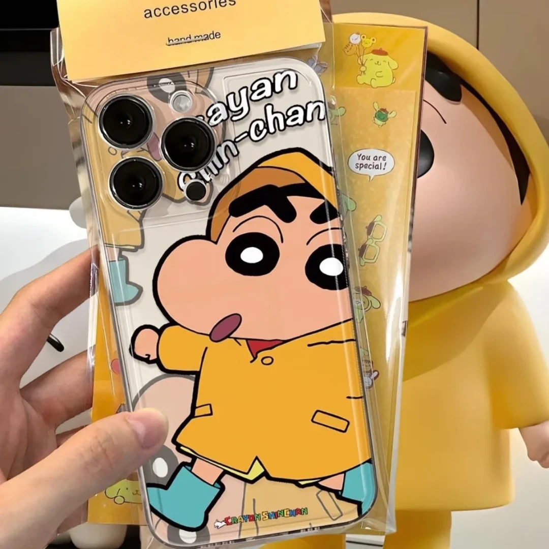 黄雨衣小新苹果13/15手机壳iPhone14promax防摔12/11全包xr卡通8p