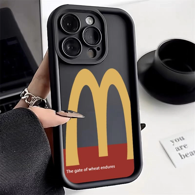 潮牌M记iPhone14PROMAX苹果13/12新款手机壳11全包XR软7plus创意
