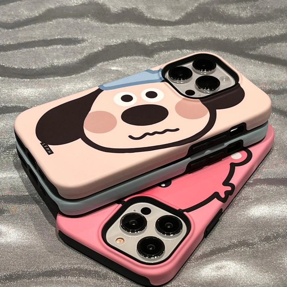 可爱掌门狗适用iPhone16promax手机壳17二合一菲林15比卡比14pro
