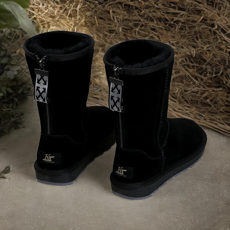 NWHSPING新款保暖平底韩版爆款冬季雪地鞋洋气正品百搭增高雪地靴