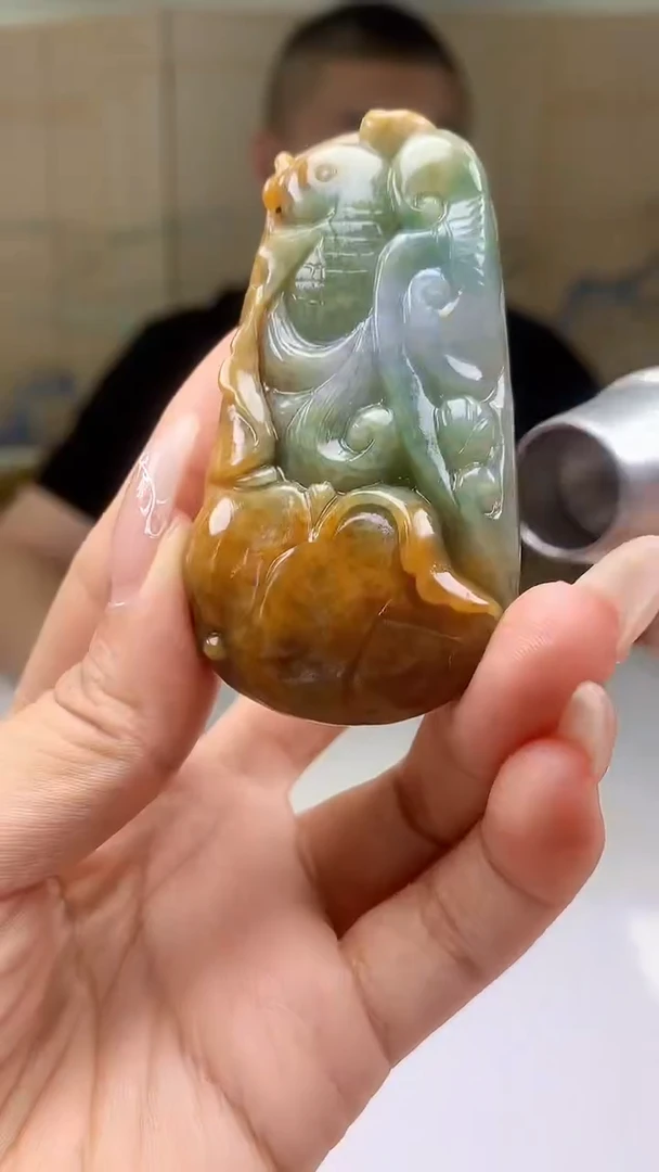 【闪购商品】定制翡翠未镶嵌4836ty-毛货挂件19