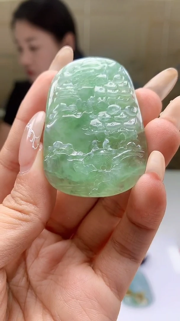 【闪购商品】定制翡翠未镶嵌4902ty-毛货挂件79