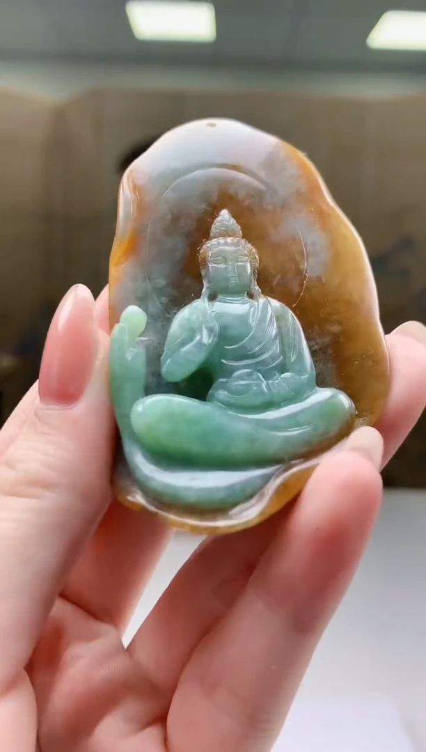 【闪购商品】定制翡翠未镶嵌4987jw-毛货挂件36