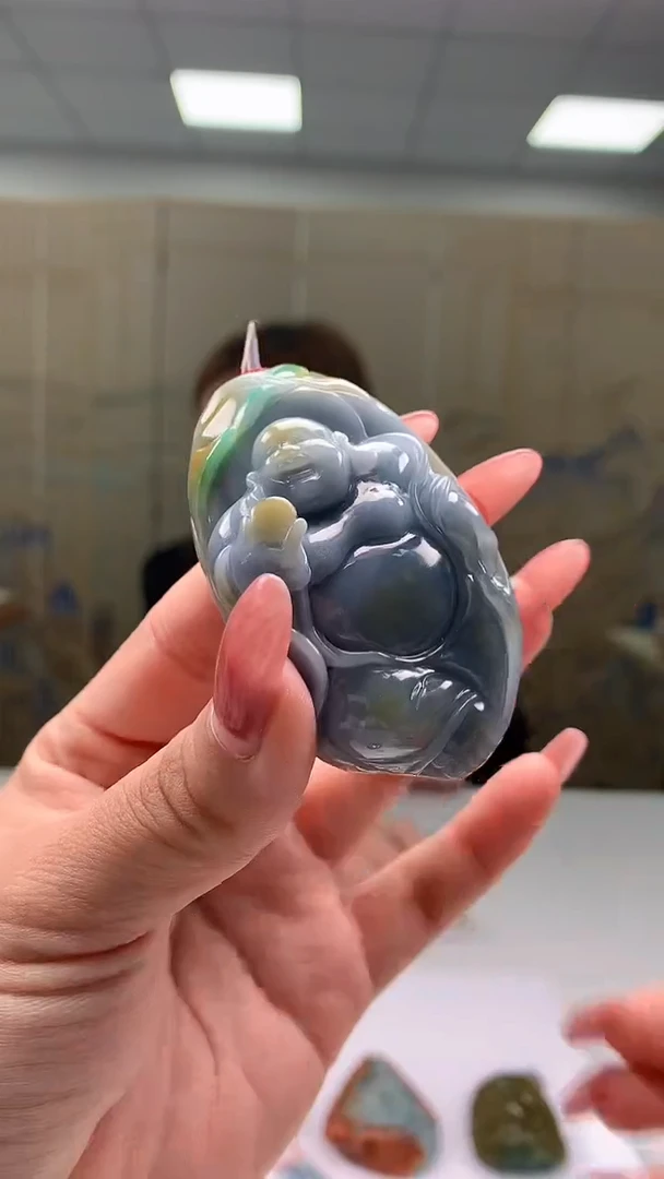 【闪购商品】定制翡翠未镶嵌4852ld-毛货挂件佛111