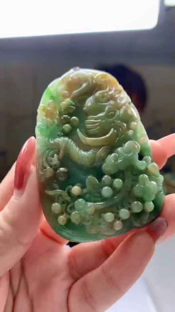 【闪购商品】定制翡翠未镶嵌3099ld-毛货挂件大象36