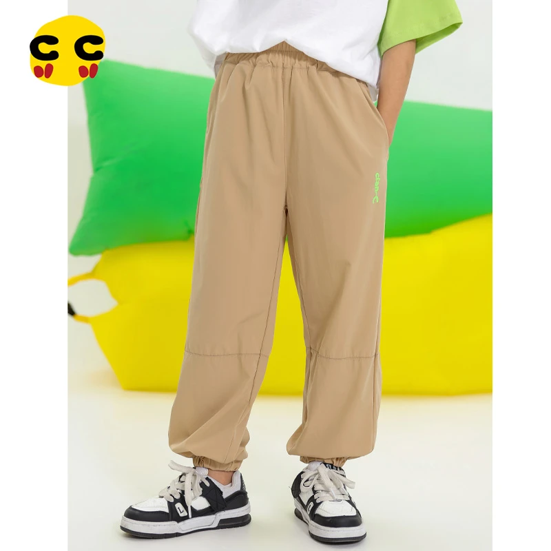 clanc潮牌童装夏季新款儿童凉感休闲工装运动裤男童速干裤防蚊裤