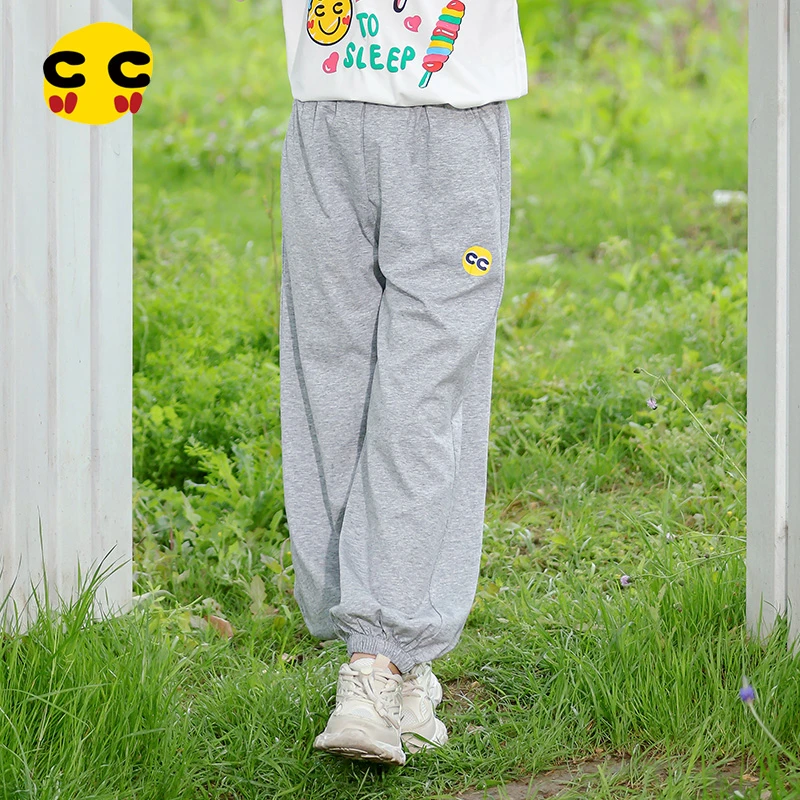 clanc潮牌童装24夏新款儿童运动束脚薄款百搭卫裤男女童休闲长裤