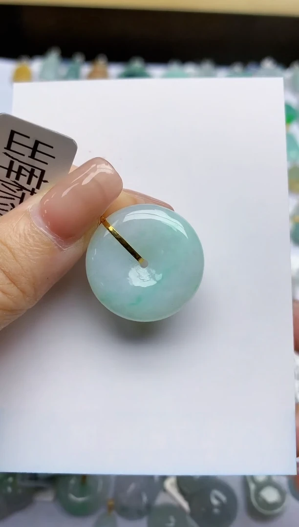 【闪购商品】翡翠颈饰18K金镶嵌123天然翡翠A货