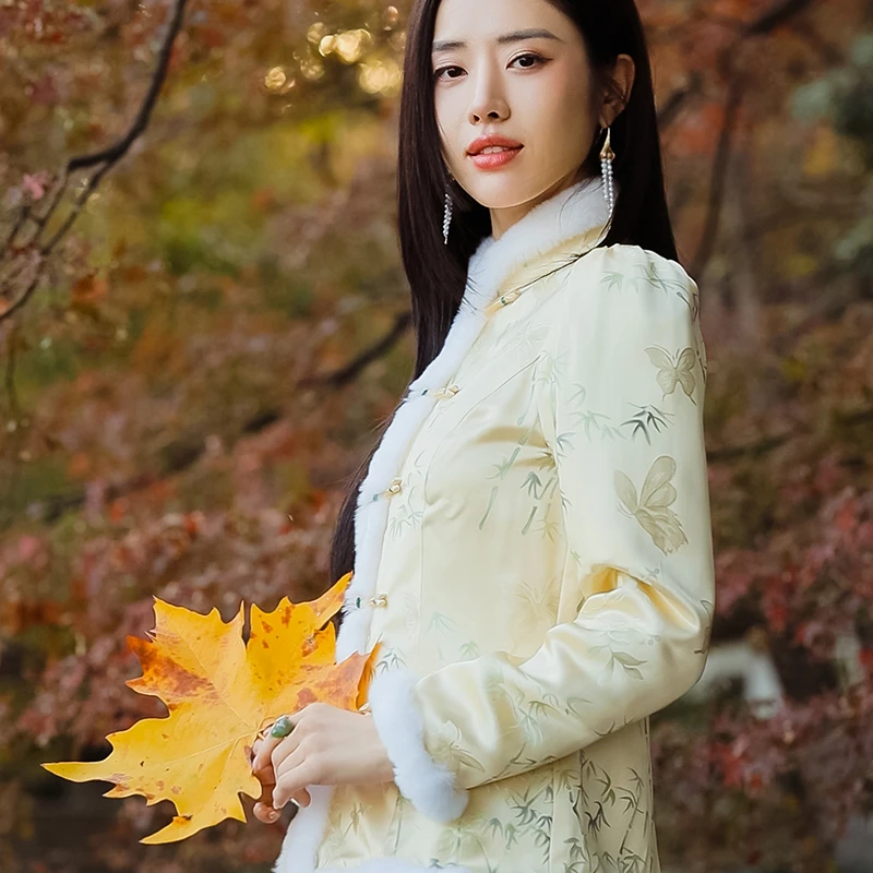 复古日记冬季中国风保暖长袖中式女外套上衣237C7140