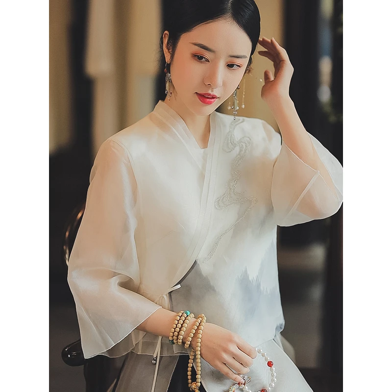 复古日记复古日记新中式国风夏季上衣3010118
