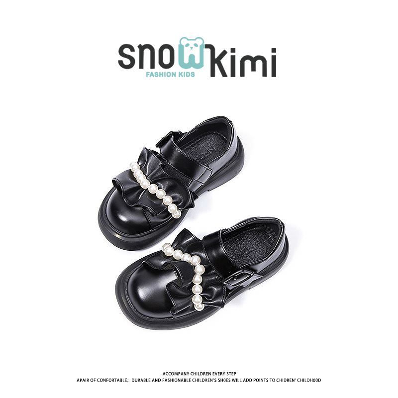 2CGEL039女童皮鞋2024新款时尚儿童单鞋时尚外穿单鞋