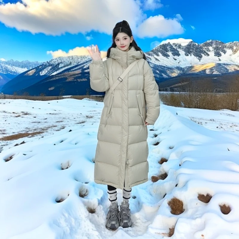 【加厚泡芙云感】雪中飞极寒款长款羽绒服休闲运动时尚保暖连帽