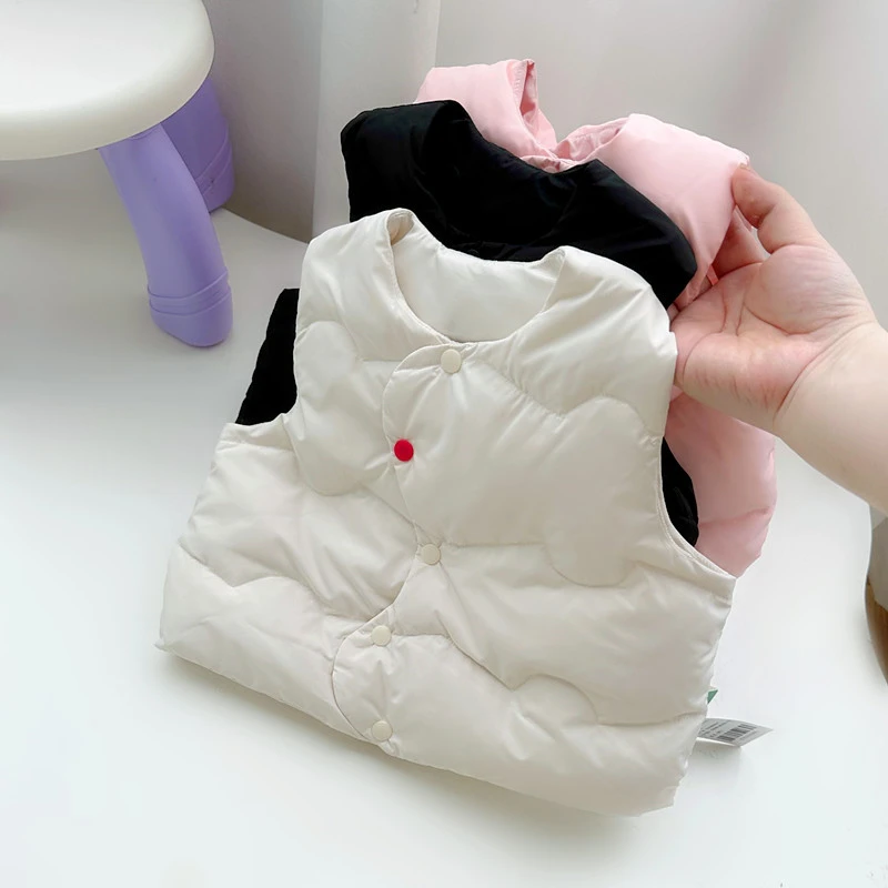 班纳之家女宝宝羽绒马甲儿童女童白鸭绒婴幼儿保暖小童内胆背心冬