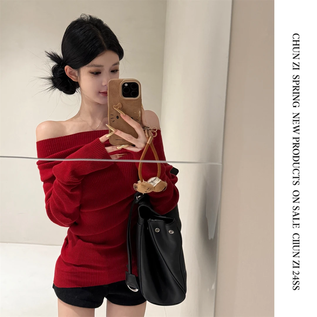 【CHUN ZI】色彩高材生 多种穿法年度挚爱轻软亲肤针织衫上衣女秋