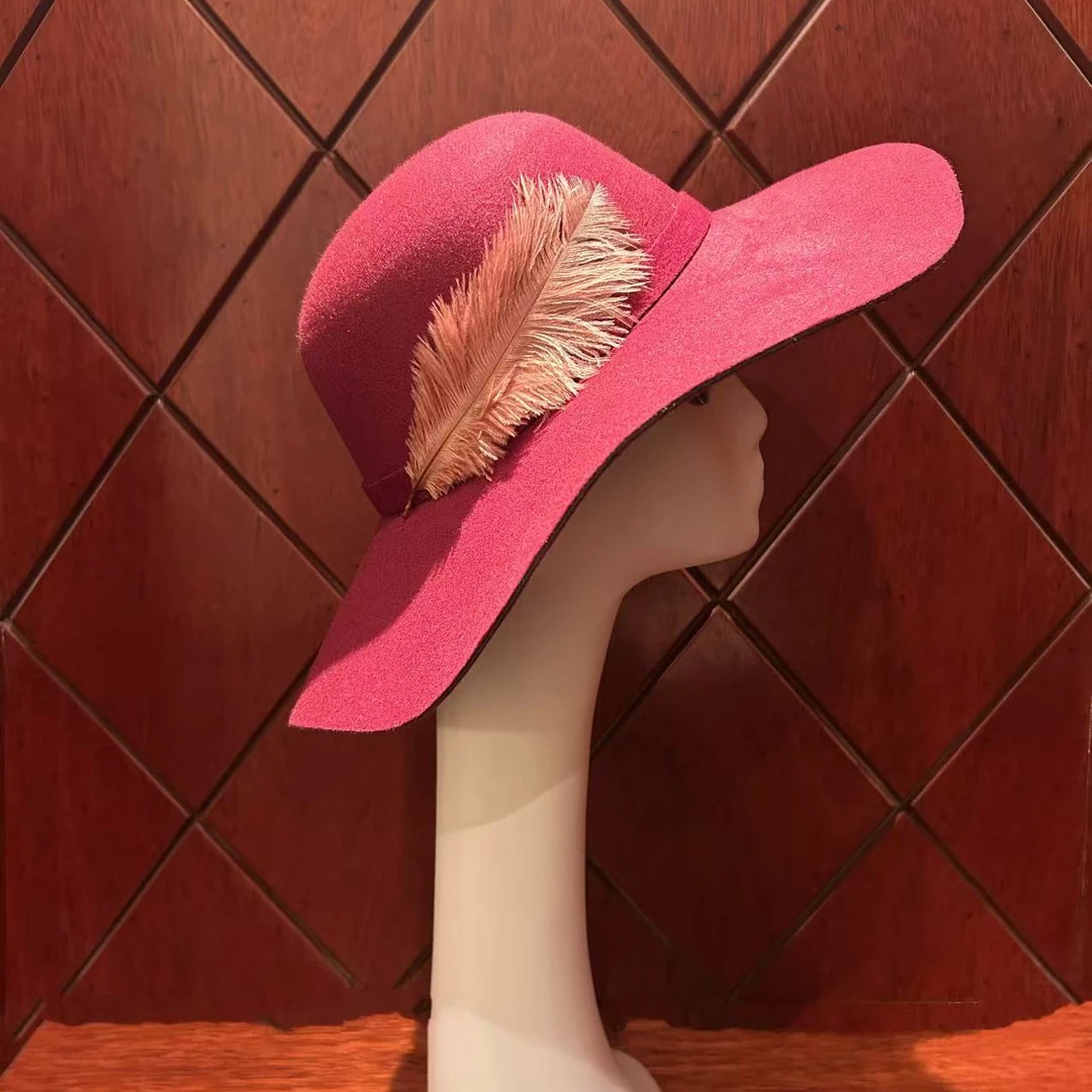 6657秋冬款法式大檐礼帽时尚百搭女士