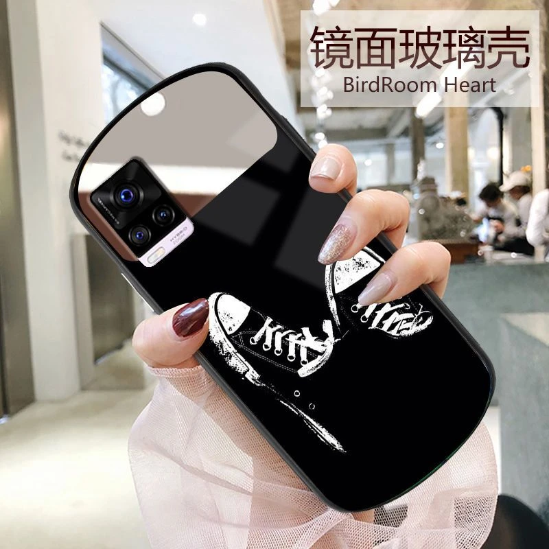 带镜子vivos7/s7t/s7e手机壳镜面s10/s12弧形s9e/z5x/z6/z3玻璃壳
