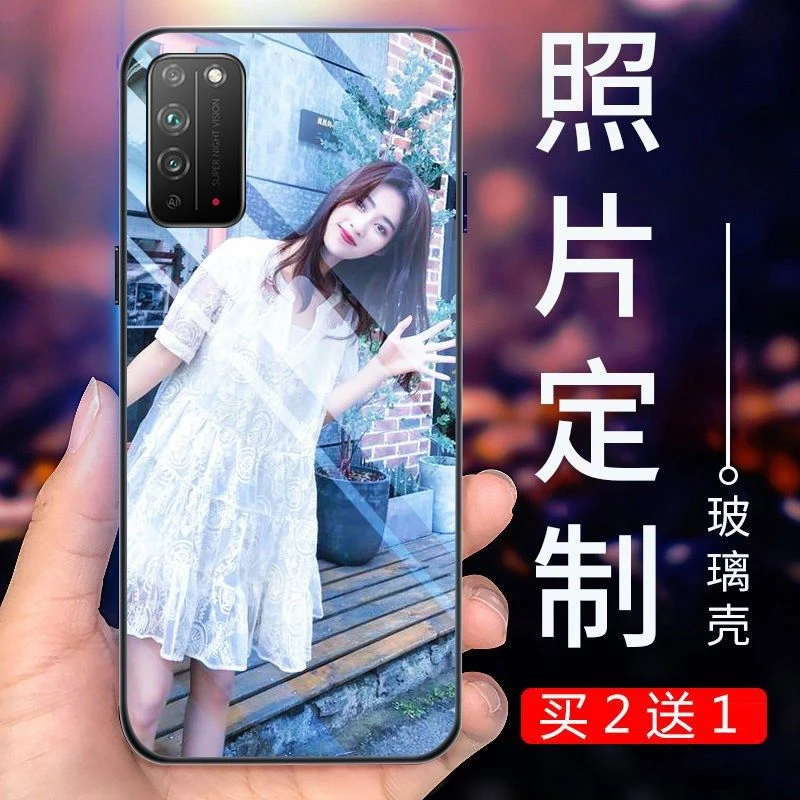 华为荣耀X10手机壳来图定制X20SE钢化玻璃壳X20照片情侣磨砂壳diy